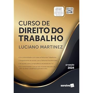 Capa do livro Curso de Direito do Trabalho -Relações individuais, sindicais e coletivas do trabalho - 15ª edição 2024