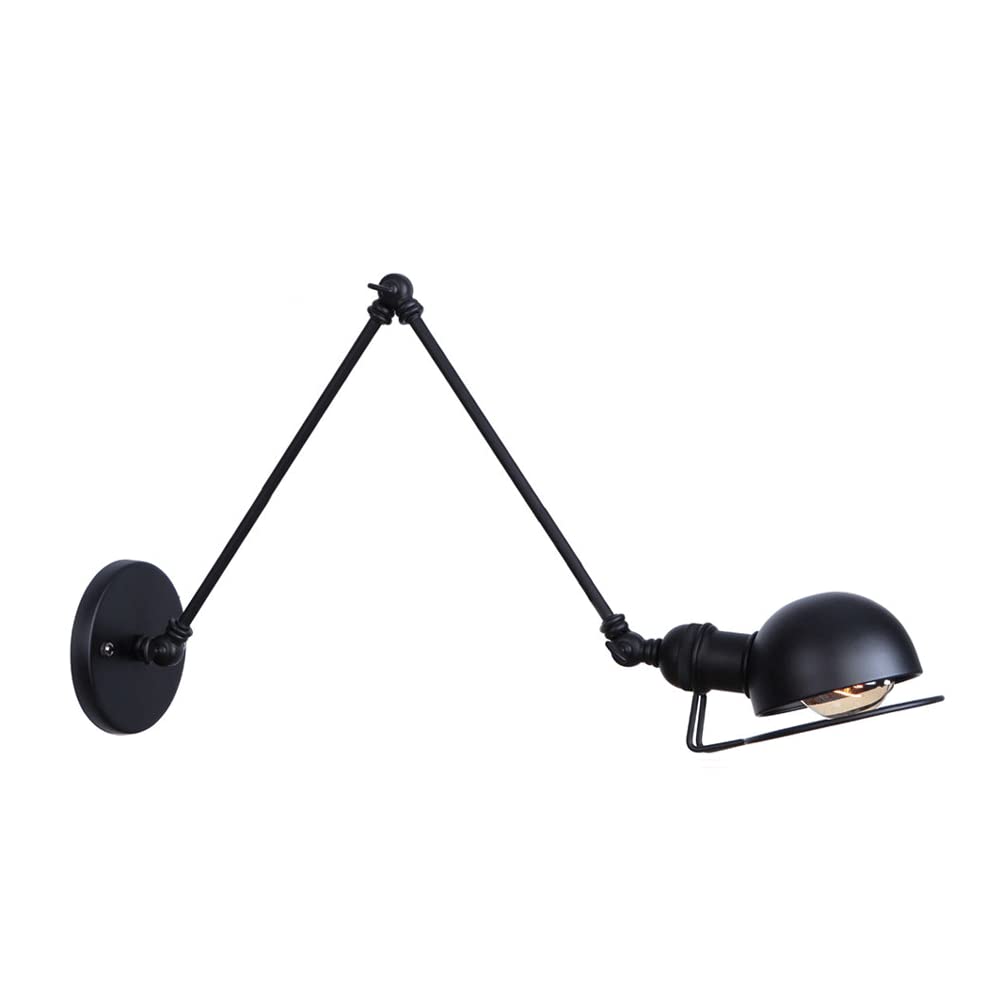 FYZDLAOR Lighting Industrial Vintage Style 1 Light Wall Sconces Adjustable Swing Arm Wall Sconce,for Dining Room,Living Room,Foyer, Coffee Shop,etc(E27)