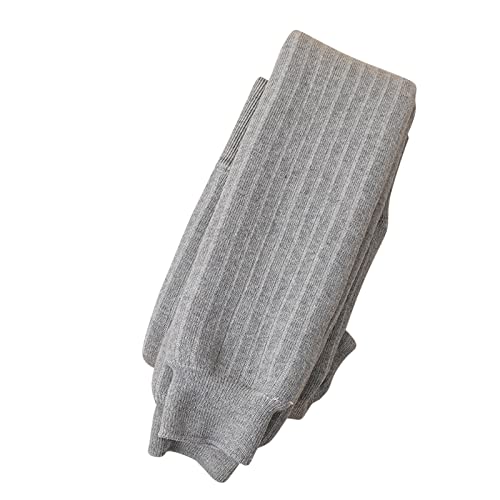 Girls Footless Knit Tights Toddler Baby Girls Cotton Thick Fleece Lined Warm Leggings Stretchy Dress Pants for Kids Socks