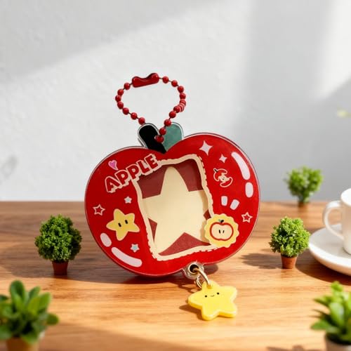 Llavero con Marco de Fotos, Accesorios De Ropa De Frutas Acrílicas Bonitas, Llavero de Fotos Acrílico, Para Tarjeta Ídolo Exhibición Niños Adolescentes Fans Viaje Diario Desplazamiento Fiesta Conciert - imagen 2