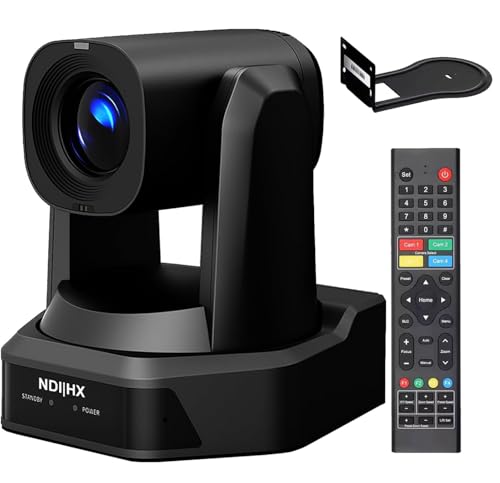 Runpu Church Studio Broadcast SDI NDI 20X PTZ Optics Camera Poe HD1080P 60fps, AI Auto Tracking Conference Camera with HDMI LAN USB,Events Sports Podcast Camera Live Streaming RP-HD66A-20N