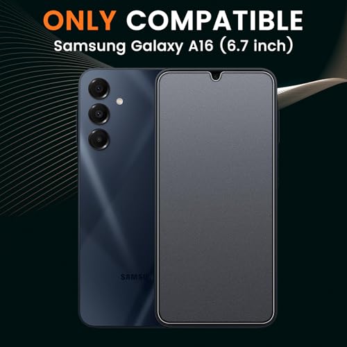 BNCHI 2 Pack for Samsung Galaxy A16 Anti-Glare Matte Screen Protector 6.7 inch, Support Fingerprint Unlock, 9H Tempered Glass Film, [Scratch Resistant] [Anti-Fingerprint] [ Smooth as Silk] by BNCHI - Used condition - Image 2