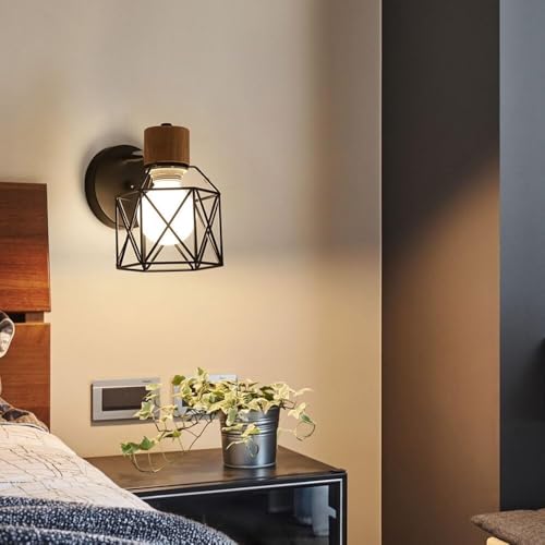 Lámpara de pared clásica rústica moderna ajustable de hierro interior 3