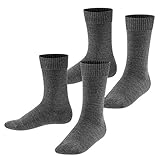 FALKE Kinder Socken Comfort Wool 2er Multipack 19-22 23-26 27-30 31-34 35-38 39-42 Schwarz Grau Anthrazit Blau 70% Wolle, Größe:27-30, Packgröße:2 Paar, Farbe:Dark Grey (3070)