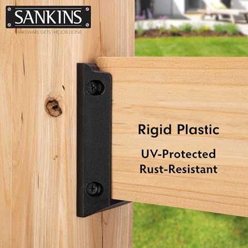 SANKINS 10pcs Deck Railing Bracket Connectors for 2x4, Durable PP Plastic Deck Railing Brackets, Black - Image 5