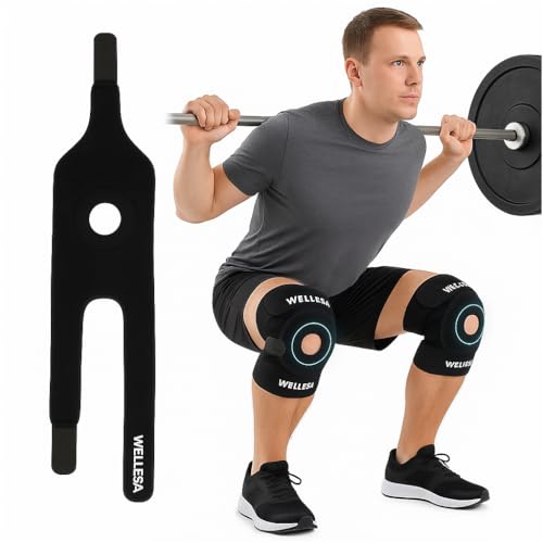 Image of Knee cap for pain relief (Pair) | Adjustable Knee Support Open Patella | Knee Support for Men and Women | Knee Cap | Knee Brace Guard Cap | Good support for Joint Pain | Neoprene | Free size