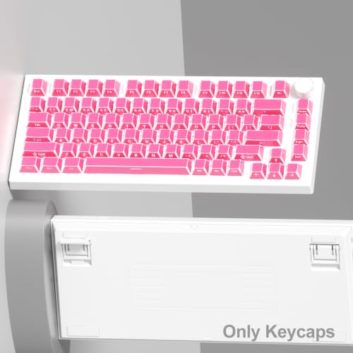 Image of Fogruaden PBT Keycaps Set, Cherry Profile Side Print Keycap for Mechanical Keyboard Keycaps(ZheYing-Red)