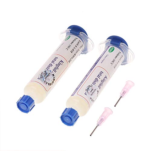JPONLINE 2 Pcs 10CC RMA-218 BGA Reballing No-Clean Repair Solder Flux Paste With Needles #Aug.26 HIGHT QUALITY
