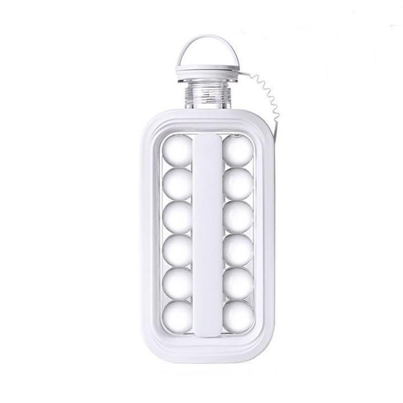 2-in-1 Portable Ice Ball Maker Bottle, Leak-Resistant Ice Cube Kettle