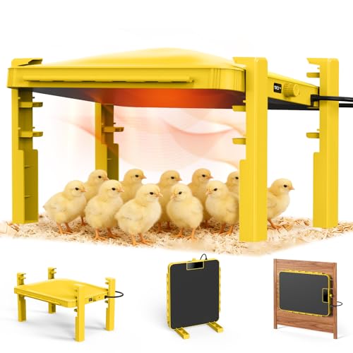 Brooder Plate for Chicks 200W Chick Heat Plate Brooder Heater with Adjustable Temp 90~190 Chicken Coop Warmer - Radiant Heating Panel for Baby Chicks Chickens Quail Duck Poultry