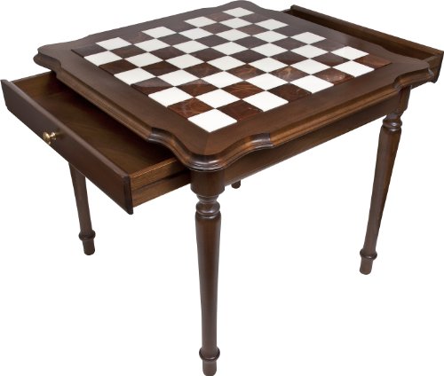 Juego de ajedrez de lujo con mesa de mármol italiana miniatura 5
