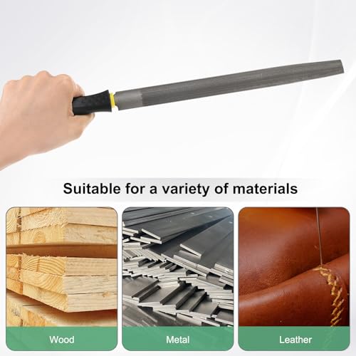M METERXITY 2-Pack Half-Round Metal File 6 Inch, High Carbon Steel File Diamond File Hand File W PVC Grip Handle for Wood/Metal/Ceramic/Glass/Stone/Jewelry/Tile/Model/DIY/Sharpening File 5 M METERXITY 2-Pack Half-Round Metal File 6 Inch, High Carbon Steel File Diamond File Hand File W PVC Grip Handle for Wood/Metal/Ceramic/Glass/Stone/Jewelry/Tile/Model/DIY/Sharpening File - Image 5
