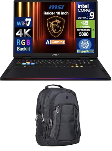 MSI Raider AI�Q�[�~���O�m�[�g�p�\�R�� 18�C���` 120Hz �~�jLED 4K�f�B�X�v���C (Intel Ultra 9-285HX, GeForce RTX 5090 24GB, 64GB DDR5, 8TB PCIe SSD, RGB K