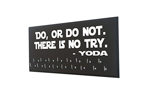 Running On The Wall Disney Medal Display - DO, OR DO NOT. There is NO Try - YODA - Start Wars - Run Disney Medal Hanger - Medal Holder