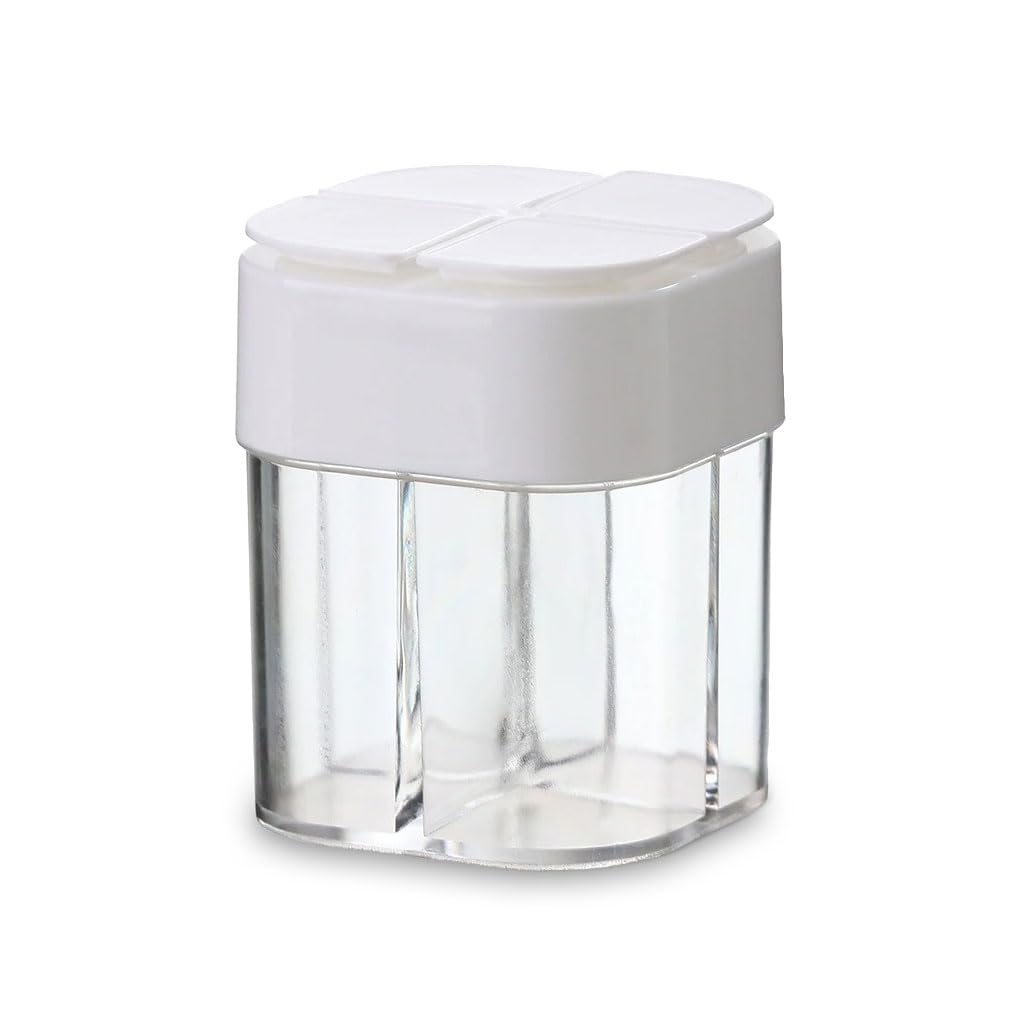 Saliera E Pepe 4 In 1 - Set Da 2 Contenitori Portaspezie Da Viaggio Con Coperchio Scorrevole (Grigio)