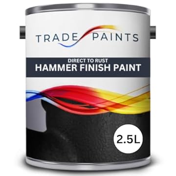 Hammer Finish Direct To Rust Metal Paint Hammerite Equivalent (2.5 Litre, Black)
