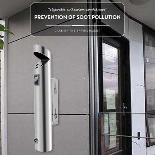 Cendrier extérieur acier inoxydable mural durable et design épuré