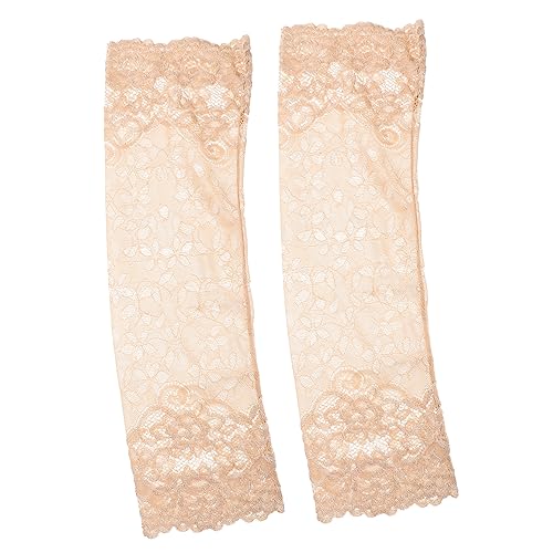 Ipetboom 1 Par Cubierta Del Brazo De La Cicatriz Mangas Cubrir Manga Del Brazo De Encaje Manga Mujer Cubierta De Brazo De Encaje De Talla Grande Brazos De Cubierta Caqui Cordón