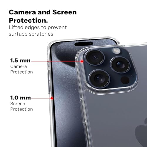 Image of WOW IMAGINE Crystal Clear Back Cover Case for Apple iPhone 15 Pro Max | Full Device & Camera Protection | Shockproof TPU Silicone Back Case Mobile Cover - Transparent