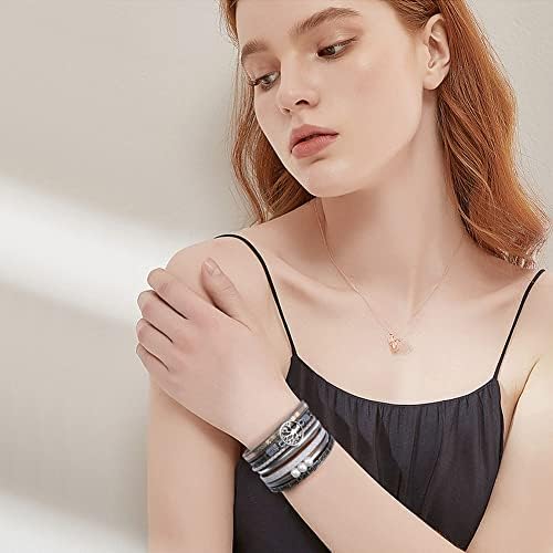 Pulseras de Cuero Bohemias para Mujeres 410ElLNaXXL. AC SR38. SL1000