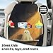 Vendhui Cute Ghost in The Bathtub Minimalist Car Seat Back Kick Protectors,2 Pack Kick Mats with Storage Pockets for Vehicles to Protect from Dirt Mud Scratches