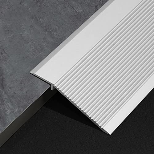 Floor Transition Strip Metal Edge Trim Molding Height 20mm 40mm Non Slip Threshold Ramp Reducer For Doorways/ Uneven Flooring/ Wood To Tile Easy To Install ( Color : Length 90cm (3ft) , Size : Height