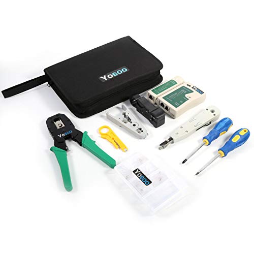 Tool LAN Kit-RJ45 RJ11 Crimper Cable Tester Cutter...