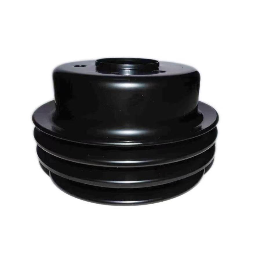 Black 3 Groove Steel 6-5/8" Diameter Crankshaft Pulley Fits for Ford Small Block 260 289 & 351W 1965-1967