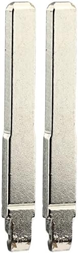 KeylessOption Ford Flip Key Blades - 2 Pack Uncut Replacement Keys For Fusion, F-150, Explorer 2013-2019