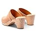 Sandgrens Handmade Swedish Wood Clogs for Women, High Rise Mule US 9-9.5 | Maya Ecru Veg Tan LT, EU 40