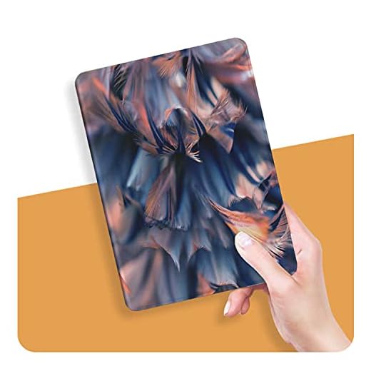 iPad 10,9 tum surfplattefodral, fågel kycklingar fjäder textur för bakgrund abstrakt vykort suddig stil mjuk färg på konstdesign, mode 2018 trend smal PU-läder folio smart stativ fodral för iPad Air 4:e