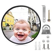 30cm Konvexspiegel Verkehrsspiegel für ausfahrten, Weitwinkel Spiegel, Rund Traffic Mirror, Beobachtungsspiegel Sicherheitsspiegel, Straßen Spiegel, Parabolspiegel für Einfahrten Lagerhallen Garagen