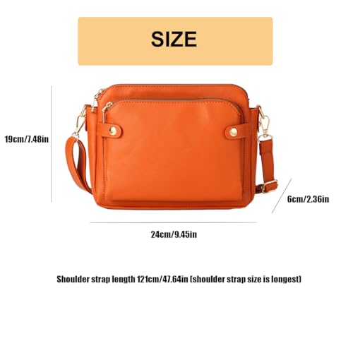 Gpmsign Crossbody Leather Bags For Women, Three Layer Leather Crossbody Shoulder clutches, Adjustable Handbags purses2