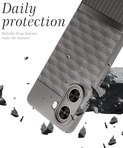 Image of WOW IMAGINE Back Cover for Redmi A5 | Poco C71 with Hexa Cube Design (Gray)
