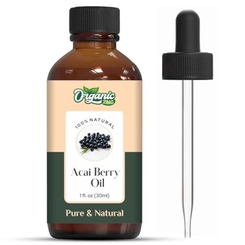 Image of Organic Zing Acai Berry (Euterpe Oleracea) Oil | Pure & Natural Carrier Oil for Skincare, Hair care & Massage - 30ml /1.01fl oz