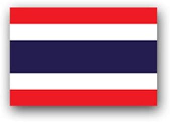 Sticker Thailand Flag Kingdom Ratcha-Anachak Thai 11 x 7 cm A3032