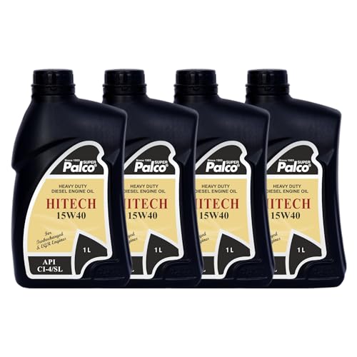 Image of PALCO HITECH 15W40 API: CI4 / SL Heavy Duty Diesel Engine Oil Synthetic Technology | Maximum Power & Superior Protection | For SUVs, MUVs & Crossovers | 1 Litre (Pack of 4)