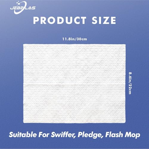 JEBBLAS Disposable Mop Cloth Dry Sweeping Pad for Floor Cleaning (Pack of 120)