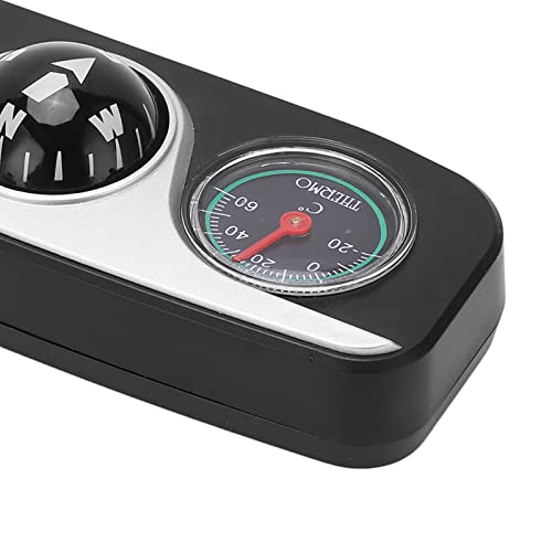Brújula 3-en-1 con termómetro e higrómetro para auto miniatura 6