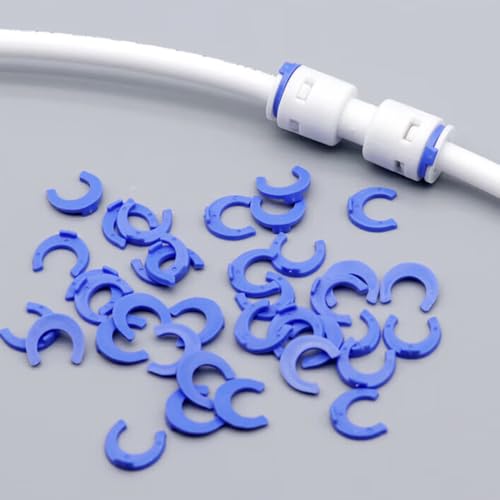 Image of 100Pcs 1 /4 Inch 3 /8 InchLocking Clips Clamps, Quick Connect Fittings Clamps for RO Reverse Osmosis Water Filter Fittings (1 /4Inch and 3 /8Inch)