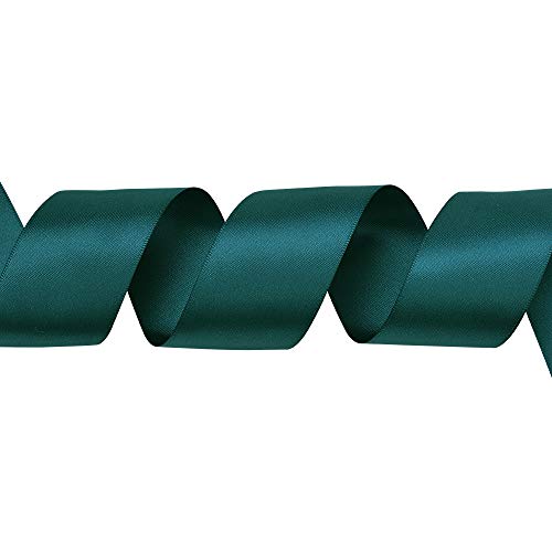 Ribest 1 1/2 Inch Teal Double Face Satin Ribbon 25 Yards Per Roll For Gift Wrapping Flower Bouquet Hair Accessories Wedding Birthday #TOP2