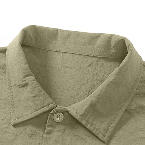 Mens UPF 50+ Rash Guard Sun Shirts Short Sleeve Button Up Top Quick Dry Fishing Safari Hiking Shirt with Pockets3