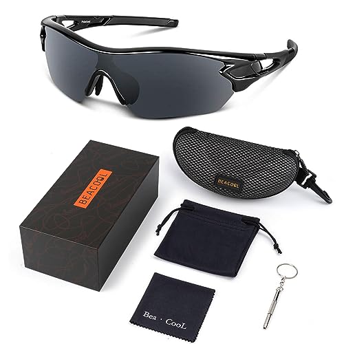Image of BEACOOL Polarized Sports Sunglasses for Men Women Youth Baseball Cycling Running Driving Fishing Golf Motorcycle TAC Glasses