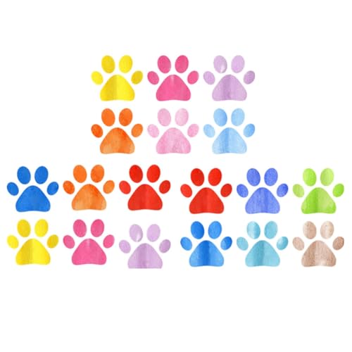 Vinilos adhesivos huellas de perro coloridas 30x20 cm