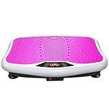 AkosOL Vibration Exercise Machine Vibration Platform Whole Body Workout Vibration Fitness Platform Fat Shaker Massage Trainer for Weight Loss Toning Wellness, Pink