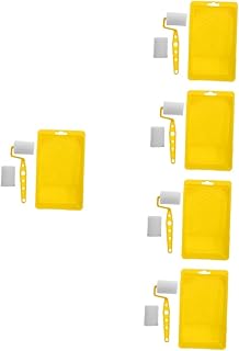 TOYANDONA 5 Juegos Rodillo Artículos para Mejorar El Hogar Pintar Graffiti Herramienta De Bricolaje Suministros De Pintura Esponja Yellow