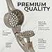 Zulay Kitchen Premium Garlic Press Set - Rust Proof & Dishwasher Safe Professional Garlic Mincer Tool - Easy-Squeeze, Easy-Clean with Soft, Ergonomic Handle - Silicone Garlic Peeler & Brush (Silver)