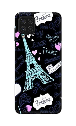 Image of PRINTFIDAA Lovers Famous Place Eiffel Tower in Paris Printed Designer Hard Case for Samsung Galaxy A22 4G Back Cover -(ZP) MVN1003