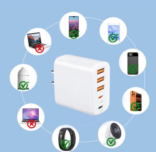 2-Pack 60W 5-Port（3A+2C Multi-Port Charging Station with Wall Plug. - image 2