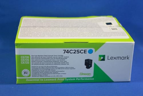 Lexmark 74C2SCE Cartouche de Toner 1 pièce(s) Original Cyan